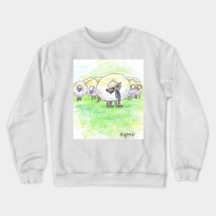 Wolf In Sheeps Clothing Zipper Funny Cute Adorable Wolves canine hound puppy pups sheepdog Crewneck Sweatshirt